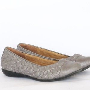 Cliffs by White Mountain Ballerina Flats Quilted Grey Size 7.5 Shoes Embellished